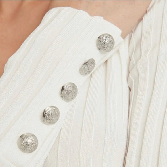 Veronica Beard NWT West Ribbed V Neck Pullover in Off-White Size Medium - Picture 13 of 13